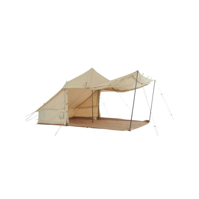 Glamping telt incl. bund og sovekabine - 13.2 m² åbent bomuldshelter - Alt incl.