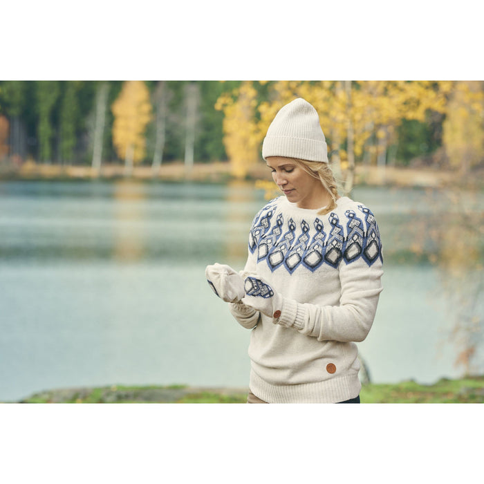 Tufte Strik Rosenfink Pattern Sweater, Offwhite