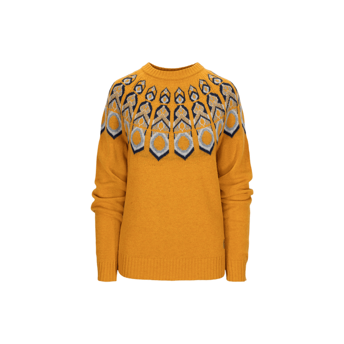 Tufte Pattern Sweater -  Gul med mønster - Autumn Blaze