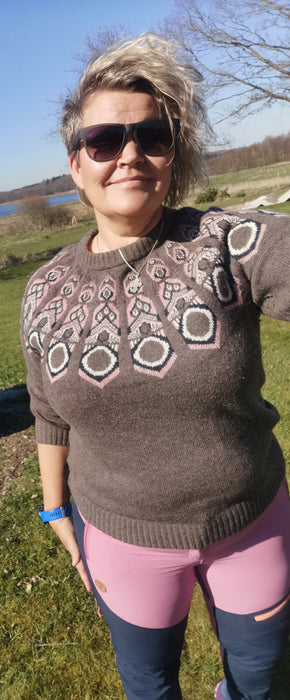 Tufte Strik Rosenfink W Pattern Sweater, Heater Rose Melange