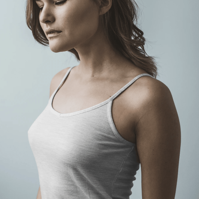 Tufte Merino uld top - Villeple W Singlet, Light Grey Dame - Women