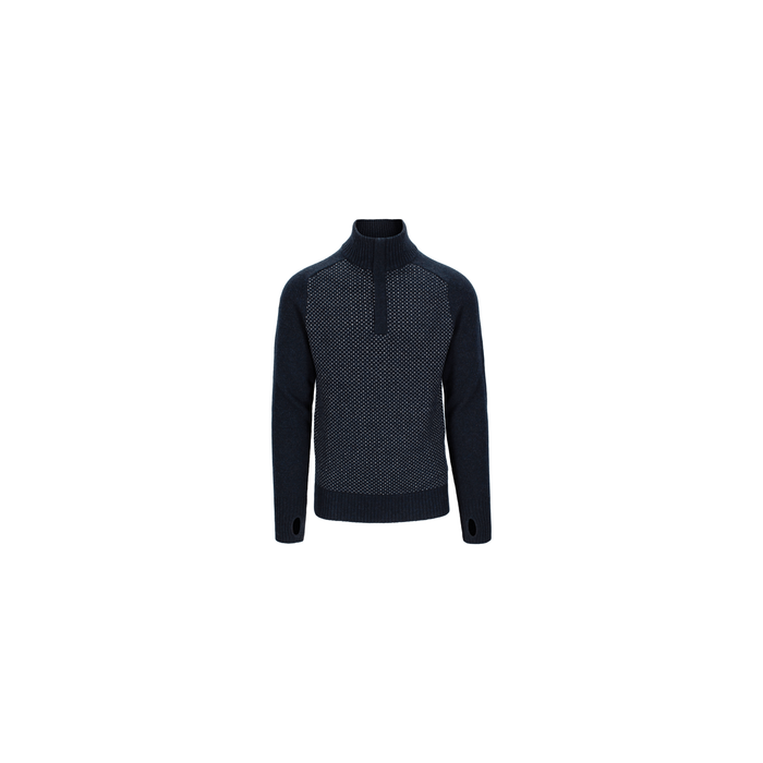 Outdoor Strik - Blå- Low Half Zip - Sweater -Dame