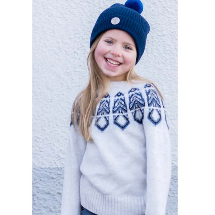 Tufte Kids Rosenfink Pattern Sweater - Offwhile - Strik