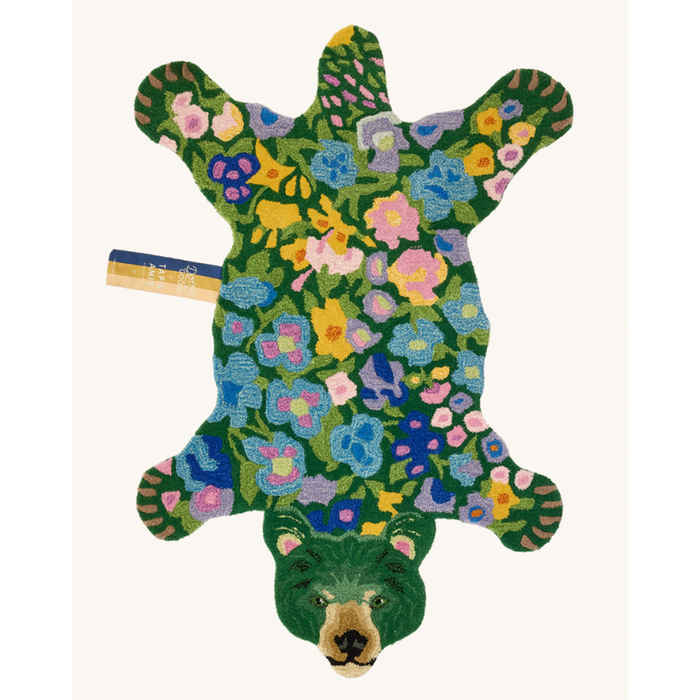 Doing Goods - Josie Jardin Bear - Large - Grøn Blomster bjørn