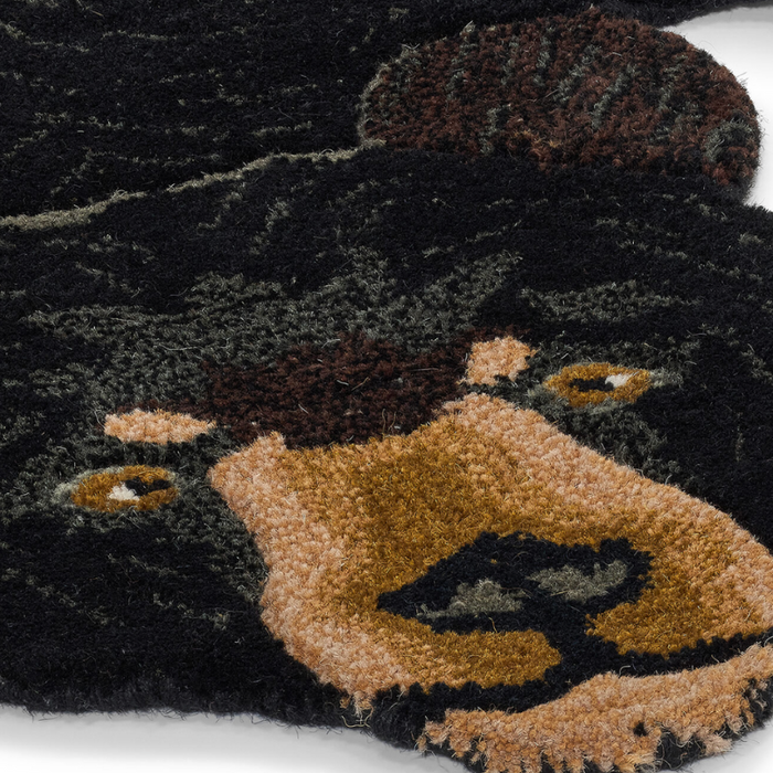 Doing Goods - Blooming Black Bear - Large - Sort Blomster Bjørn