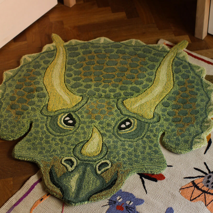Doing Goods - Triceratop Dino - Head Rug - Tæppe - L