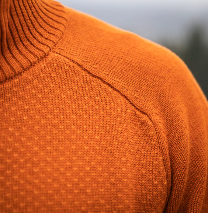 Outdoor Strik - Rust-Orange Low Half Zip - Sweater - Unisex/Herre