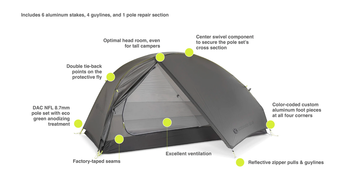 Gossamer Gear -  The Free - NYHED - Verdens letteste