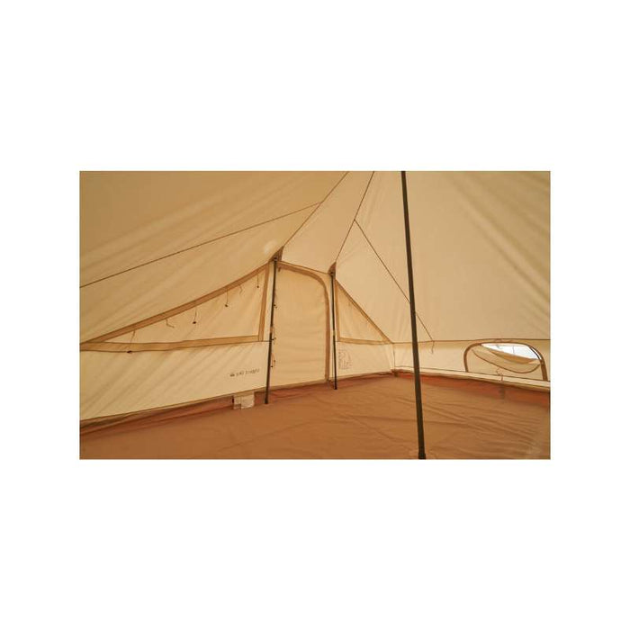 Glamping telt incl. bund og sovekabine - 13.2 m² åbent bomuldshelter - Alt incl.