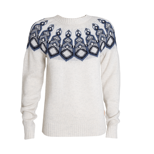 Tufte Strik Rosenfink Pattern Sweater, Offwhite