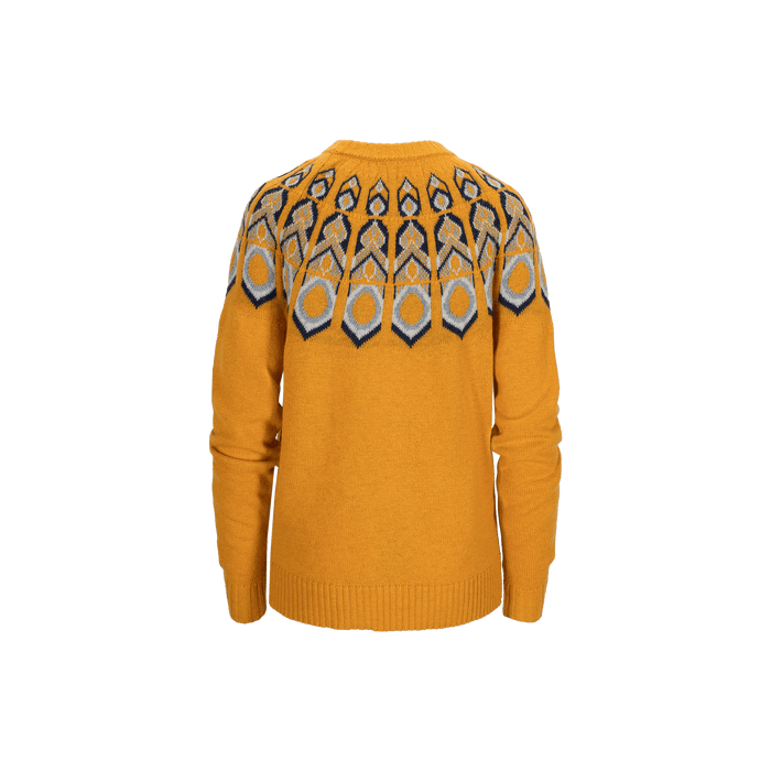 Tufte Pattern Sweater -  Gul med mønster - Autumn Blaze