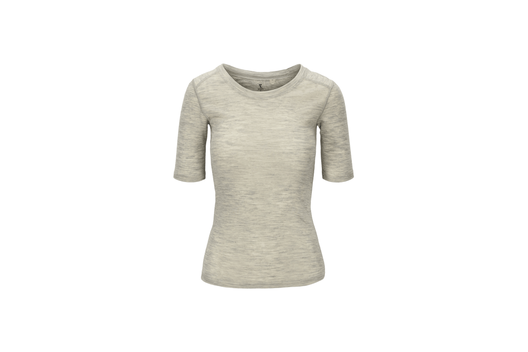 Tufte W - Merino uld - Villeple Tee T-shirt, Grey - L tilbage