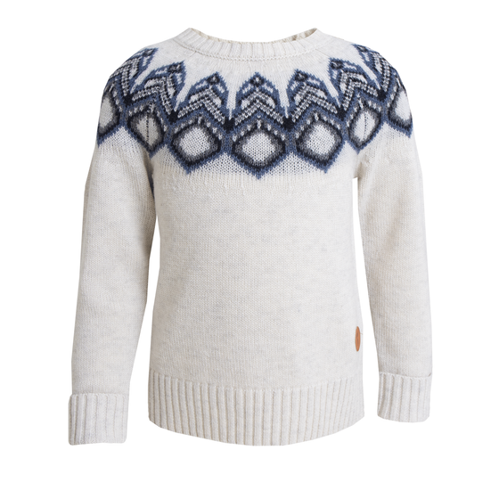 Tufte Kids Rosenfink Pattern Sweater - Offwhile - Strik