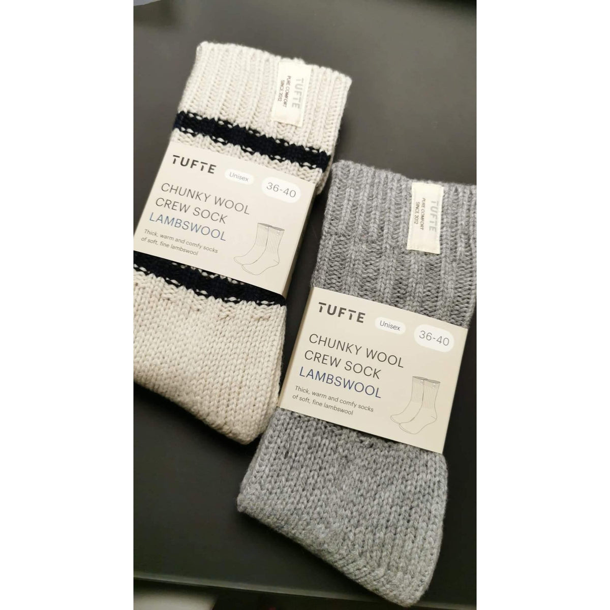 Tufte Chunky wool Socks - uld strømper str 36-40— Naturfolk.dk