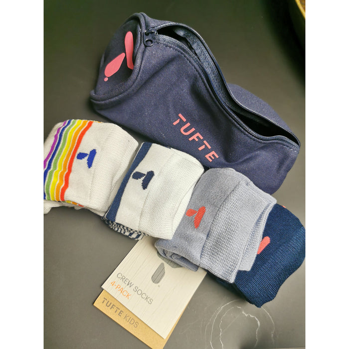 Tufte Crew Socks  Børn - strømper 4 pack