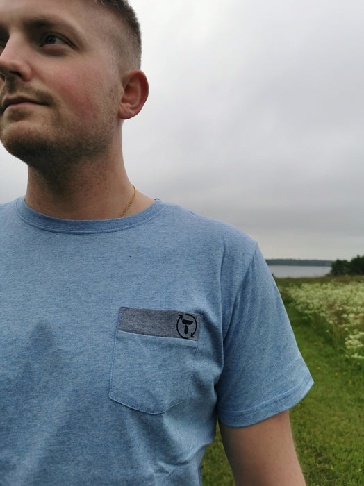 Tufte Mens Sustainable t-shirt lyseblå