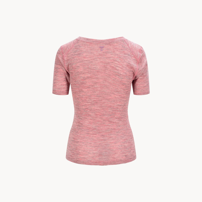 Tufte merino uld t-shirt - Tee Villeple W , lyserød - Heather rose