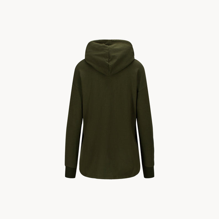 Tufte Puffin W Relaxed Hoodie - Army
